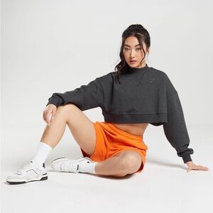 Gymshark Charcoal Gray Cropped Sweatshirt